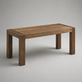 Tavolo da pranzo rettangolare in legno massello marrone 120x60x75 cm
